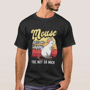 マウスネズミラットゲルビルマウスラトンペットローデントメンズwo tシャツ