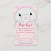 マウスネズミ赤ちゃんシャワーピンク エンクロージャーカード (正面)