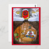 マウスハイゲまたはクリスマスのホームのための休日 ポストカード (正面/裏面)