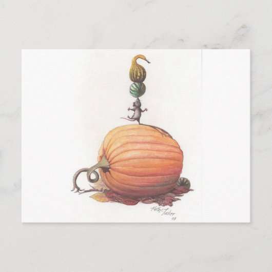 マウスバランスカボチャ ポストカード (正面)