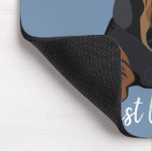 マウスパッドが顔を舐める/ダックシュント子犬 マウスパッド (コーナー)