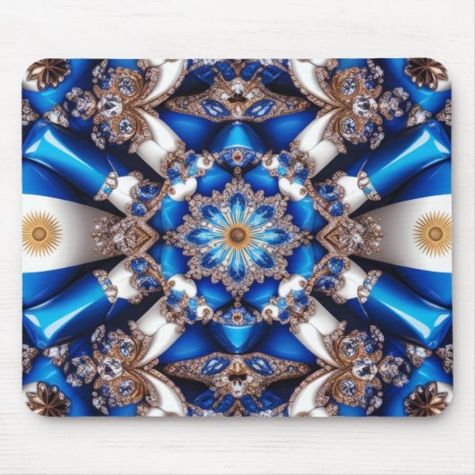 マウスパッドとアルゼンチンカラーズデザイン マウスパッド (正面)