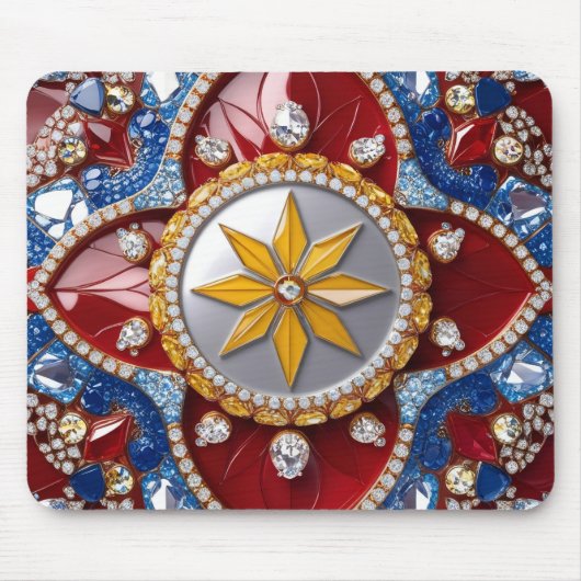 マウスパッドとコロンビアカラーデザイン マウスパッド (正面)