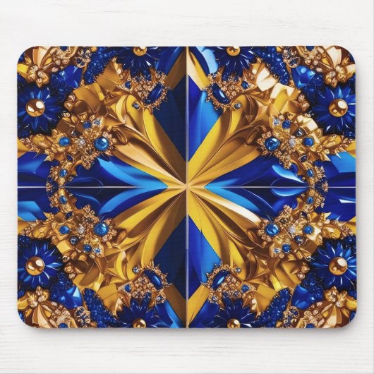 マウスパッドとスウェーデンカラーデザイン マウスパッド (正面)