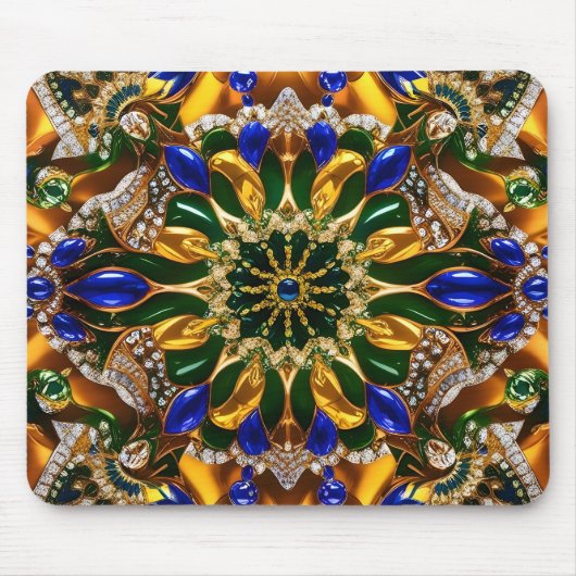 マウスパッドとブラジル色デザイン マウスパッド (正面)