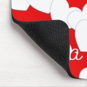 マウスパッドと名前をカスタムする赤と白、 マウスパッド (コーナー)