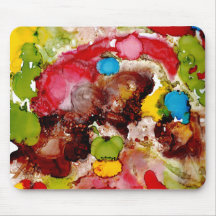 マウスパッドのブラウンのハート