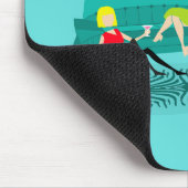 マウスパッドのレトロの女の子の夜 マウスパッド (コーナー)