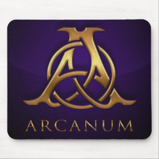 マウスパッドのArcanumのロゴか青 マウスパッド