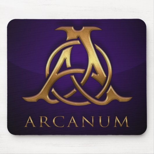 マウスパッドのArcanumのロゴか青 マウスパッド (正面)