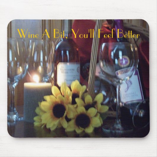マウスパッドは、ビット、よりよく感じますワインを飲みます マウスパッド (正面)