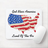 マウスパッドアメリカ国旗God Bless America マウスパッド (マウス)