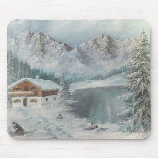 マウスパッドアン絵画ヘイズバイエルン雪夢 マウスパッド (正面)