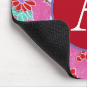 マウスパッドカスタムイニシャル日本の花柄 マウスパッド (コーナー)