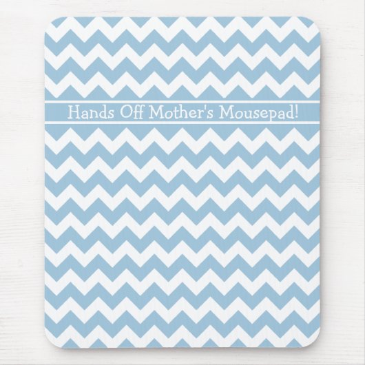 マウスパッドカスタム、青と白の山かっこ マウスパッド (正面)