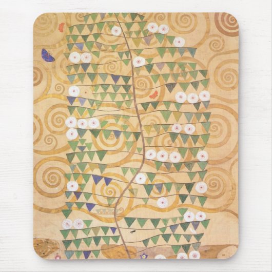 マウスパッドグスタフのクリムトのフリーズの生命の樹 マウスパッド (正面)