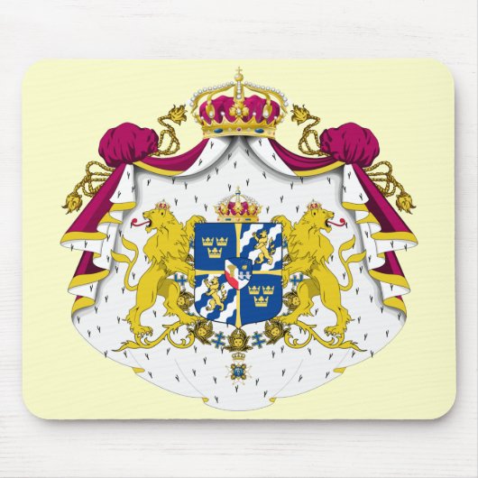 マウスパッドスウェーデンの紋章付き外衣 マウスパッド (正面)