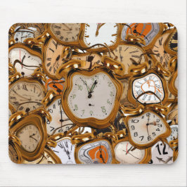 マウスパッドテクスチ絵を描ャ時間レトロボードウォッチ マウスパッド