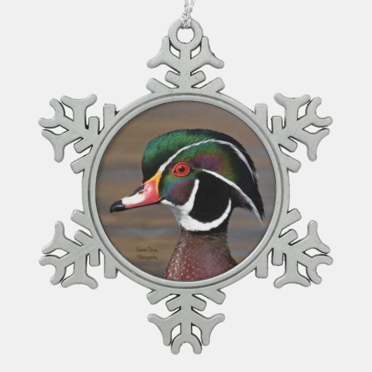 マウスパッドメタルオーナメント スノーフレークピューターオーナメント (正面)