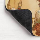 マウスパッドヴィンテージアートアルフォンスミュシャフルーツ マウスパッド (コーナー)