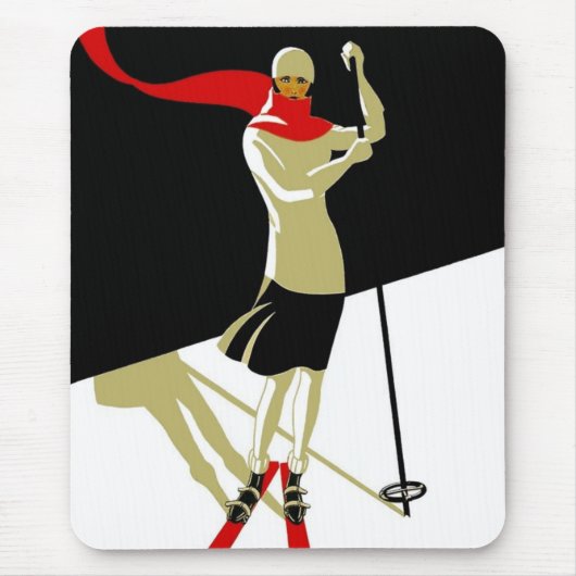 マウスパッドヴィンテージサンクロワスキー旅行ポスター マウスパッド (正面)