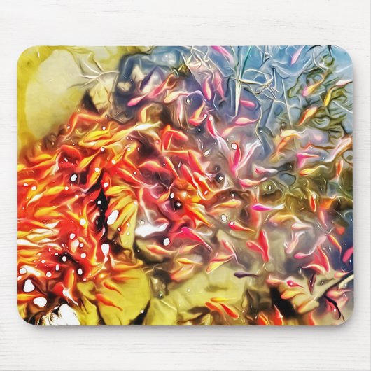 マウスパッド上の魚のアートワーク マウスパッド (正面)