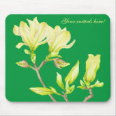 マウスパッド上の黄色のMagnolias マウスパッド (正面)