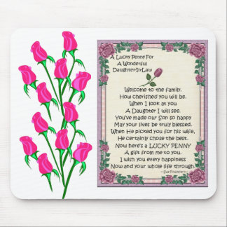 マウスパッド娘法律幸運なペニー接着剤のペニー マウスパッド