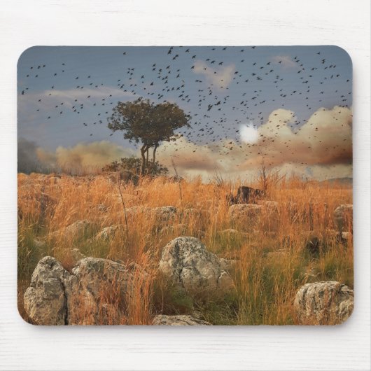 マウスパッド孤独な木と鳥 マウスパッド (正面)