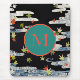 マウスパッド水および葉マウスパッ日本のドカスタムイニシャル マウスパッド