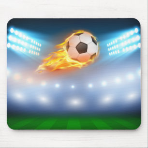 マウスパッド燃えるサッカーボール マウスパッド