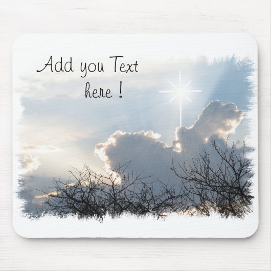 マウスパッド神に栄光を渡す十字架を空に マウスパッド (正面)