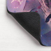 マウスパッド紫色の花を編集した水色 マウスパッド (コーナー)