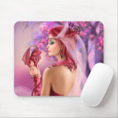 マウスパッド美しいファンタジー女王及びドラゴン マウスパッド (マウス)