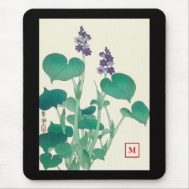 マウスパッド花と葉日本のDIYイニシャル マウスパッド