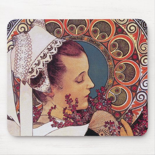 マウスパッド：アルフォンスミュシャ-アールヌーボー マウスパッド (正面)