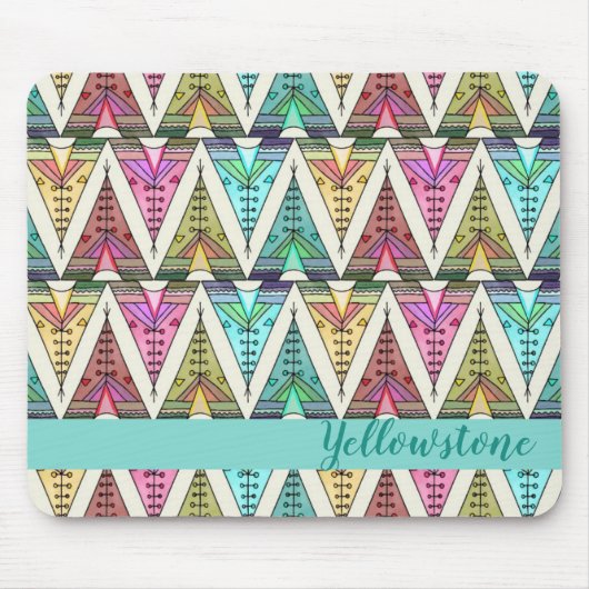 マウスパッド – イエローストーン先住民アート (正面)