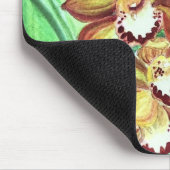 マウスパッド – オレンジと黄色の蘭 (コーナー)