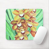マウスパッド – オレンジと黄色の蘭 (マウス)