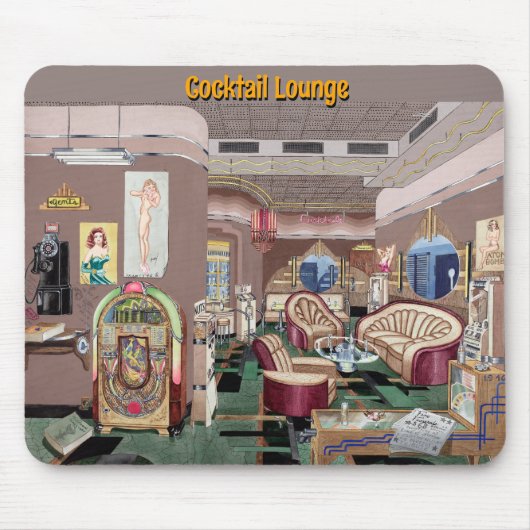 マウスパッド – カクテルラウンジビクトリアン- -P.ハーニー (正面)
