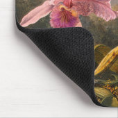 マウスパッド:カトレヤ・オーキッド&スリー・ハミングバード マウスパッド (コーナー)