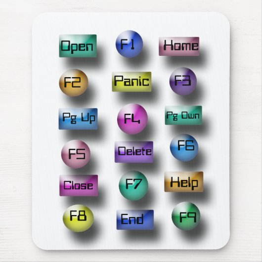 マウスパッド – コンピュータボタン (正面)