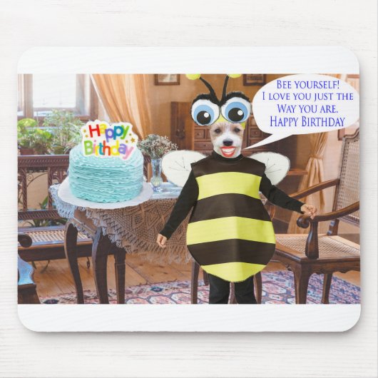マウスパッド.ハッピーバースデー。ビードッグ マウスパッド (正面)