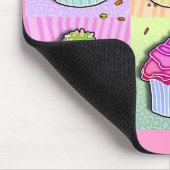 マウスパッド-ポップアートのカップケーキ マウスパッド (コーナー)