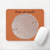 マウスパッド-仕事(マンホール)の人 マウスパッド (マウス)