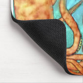 マウスパッド: 元の手塗りの絹のタコ マウスパッド (コーナー)