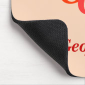 マウスパッド – 千鳥型イニシャルと赤の名前 (コーナー)