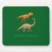 マウスパッド - 恐竜大好き Rawr Rawr (正面)