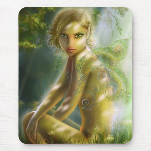 マウスパッド「木材の小妖精や小人」 マウスパッド (正面)