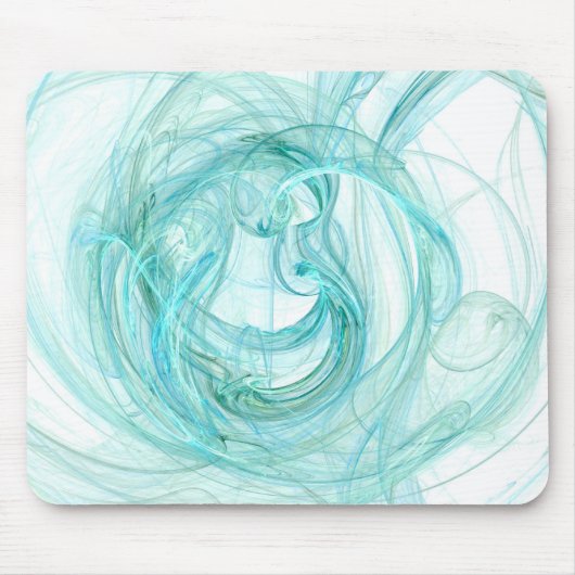 マウスパッド: 水のユニークで抽象的なフラクタルの芸術! マウスパッド (正面)